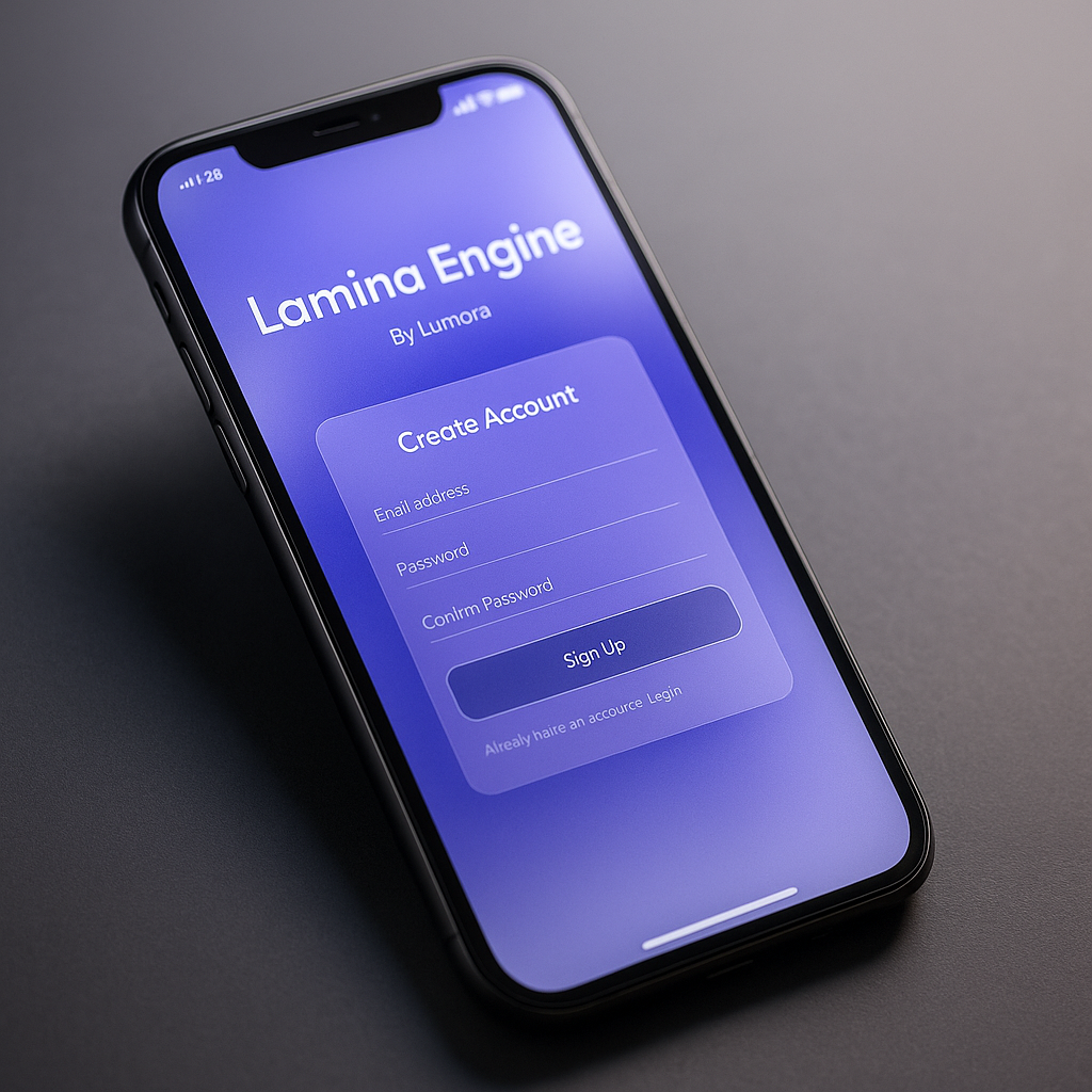 signup UI mockup